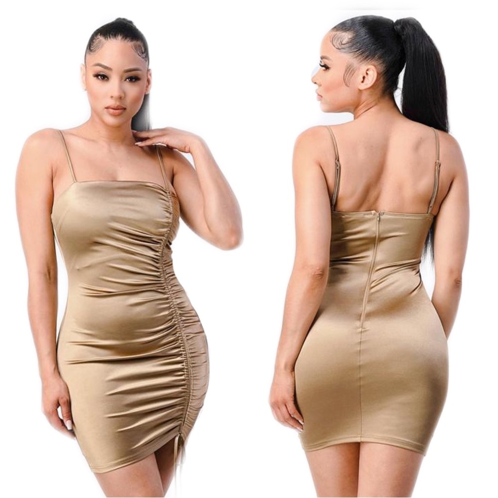 Dream Girl Mini Dress - Gold